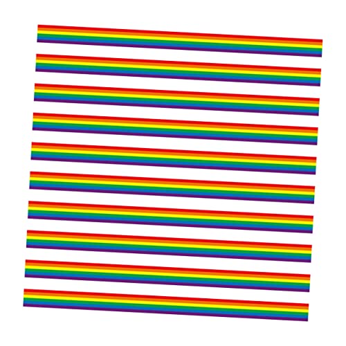 HOMSFOU 10 Stück Teiliges Dekorative Regenbogenbänder für Lgbt Pride Farbenfrohe und Partydekoration Vielseitig Einsetzbar für Hochzeiten Geburtstage und Feiern HOMSFOU 10 Stück Teiliges Dekorative Regenbogenbänder für Lgbt Pride Farbenfrohe und Partydekoration Vielseitig Einsetzbar für Hochzeiten Geburtstage und Feiern von HOMSFOU