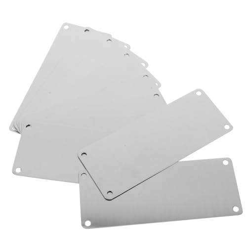 HOMSFOU 10 Stück Teiliges Edelstahl Blanko Metallschilder mit Löchern Beidseitig Nutzbar zum Gravieren und DIY Namensschilder Vielseitig Einsetzbar für Türschilder Büro und Restaurant HOMSFOU 10 Stück Teiliges Edelstahl Blanko Metallschilder mit Löchern Beidseitig Nutzbar zum Gravieren und DIY Namensschilder Vielseitig Einsetzbar für Türschilder Büro und Restaurant von HOMSFOU