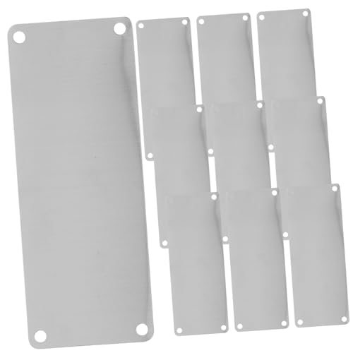 HOMSFOU 10 Stück Teiliges Edelstahl Blanko Schilder mit Löchern Rostfreie Metallplatten zum Gravieren und Basteln Multifunktionale DIY Türschilder für Büro und Zuhause HOMSFOU 10 Stück Teiliges Edelstahl Blanko Schilder mit Löchern Rostfreie Metallplatten zum Gravieren und Basteln Multifunktionale DIY Türschilder für Büro und Zuhause von HOMSFOU