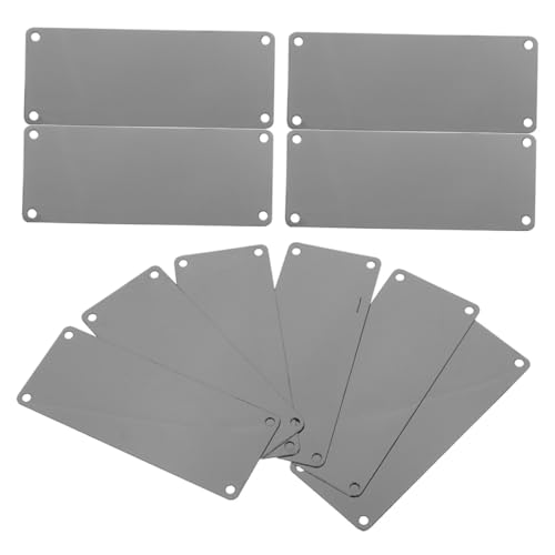 HOMSFOU 10 Stück Teiliges Edelstahl Namensschild Blanko Beschilderung mit Löchern Rostfrei Vielseitig für Home Office Hotel Gewerbe DIY Gravur HOMSFOU 10 Stück Teiliges Edelstahl Namensschild Blanko Beschilderung mit Löchern Rostfrei Vielseitig für Home Office Hotel Gewerbe DIY Gravur von HOMSFOU