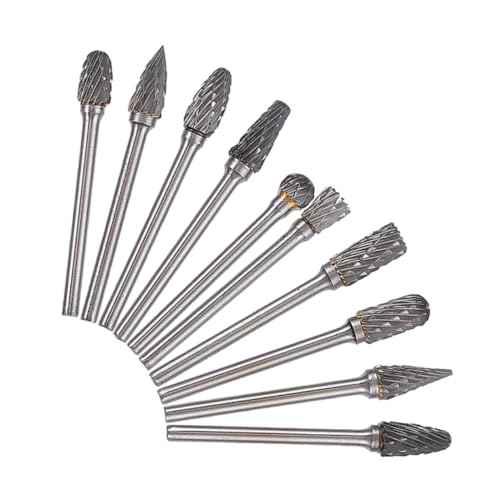 HOMSFOU 10 Stück Teiliges Hartmetall doppelschnitt frässtifte Langlebige Wolframkarbid rotationsfeilen für Metallbearbeitung Holzschnitzerei und Präzises Polieren Kompatibel mit HOMSFOU 10 Stück Teiliges Hartmetall doppelschnitt frässtifte Langlebige Wolframkarbid rotationsfeilen für Metallbearbeitung Holzschnitzerei und Präzises Polieren Kompatibel mit von HOMSFOU