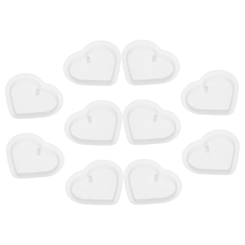 HOMSFOU 10 Stück Teiliges Herz Silikon Gießform für Schmuckherstellung DIY Anhänger Schlüsselanhänger und für Kreative und Dekorationen HOMSFOU 10 Stück Teiliges Herz Silikon Gießform für Schmuckherstellung DIY Anhänger Schlüsselanhänger und für Kreative und Dekorationen von HOMSFOU