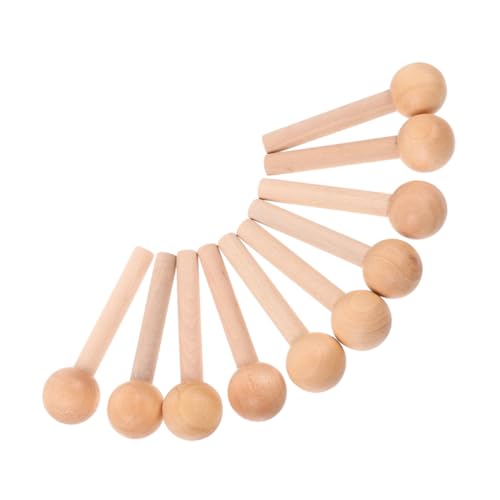 HOMSFOU 10 Stück Teiliges Holz Pegs für Stecktafeln Robuste Holzstäbe mit Rundem Kugel Design für Sichere Nutzung Boho Raumdekoration und Vielseitige Anwendungen HOMSFOU 10 Stück Teiliges Holz Pegs für Stecktafeln Robuste Holzstäbe mit Rundem Kugel Design für Sichere Nutzung Boho Raumdekoration und Vielseitige Anwendungen von HOMSFOU