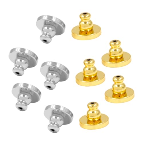 HOMSFOU 10 Stück Teiliges Hypoallergener Ohrstecker Verschlüsse aus Kupfer Gold und Weißgold Beschichtet Sichere Ohrstecker Verschlüsse für Ohrlöcher Langlebig und Vielseitig für Damen HOMSFOU 10 Stück Teiliges Hypoallergener Ohrstecker Verschlüsse aus Kupfer Gold und Weißgold Beschichtet Sichere Ohrstecker Verschlüsse für Ohrlöcher Langlebig und Vielseitig für Damen von HOMSFOU