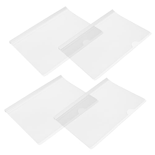 HOMSFOU 10 Stück Teiliges Klarsichthüllen mit Schiebestangen Transparente Dokumentenmappe für Schulordner Bewerbungsunterlagen Wichtige Dokumente Robustem Material von HOMSFOU