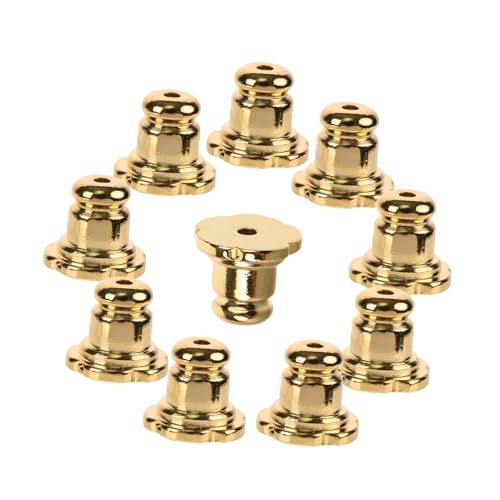 HOMSFOU 10 Stück Teiliges Kleine Ohrstecker verschlüsse aus Kupferbeschichtetem Metall Sichere Langlebige Ohrring stopper für Damen Glatt Verarbeitet für DIY Schmuckherstellung und von HOMSFOU