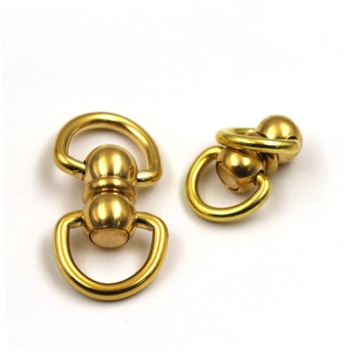 HOMSFOU 10 Stück Teiliges Messing Drehwirbel Verbindungsringe für Handtaschen DIY Zubehör Kleine Goldfarbene Langlebige Ringe für Taschen Schlüsselanhänger und Bastelarbeiten von HOMSFOU