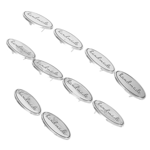 HOMSFOU 10 Stück Teiliges Metall Etiketten Ovale Zinklegierung Handmade Tags mit Unterlegscheiben für Diy Handarbeiten Taschen Kleidung und Schuhe Vielseitige Näh Labels für Kreative HOMSFOU 10 Stück Teiliges Metall Etiketten Ovale Zinklegierung Handmade Tags mit Unterlegscheiben für Diy Handarbeiten Taschen Kleidung und Schuhe Vielseitige Näh Labels für Kreative von HOMSFOU