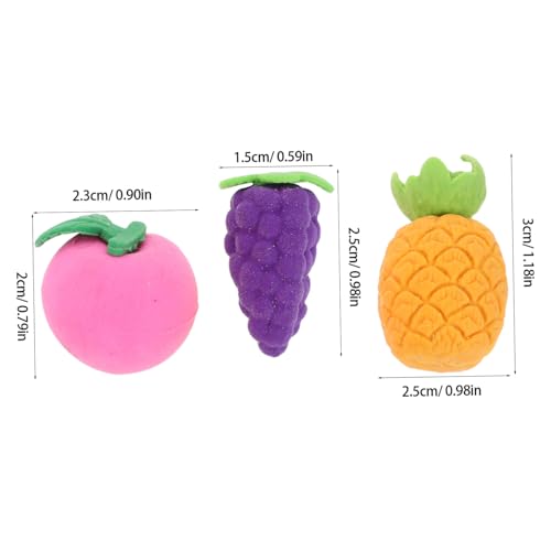HOMSFOU 10 Stück Teiliges Mini Frucht Gemüseradierer Robuste Saubere Korrektur Handlich Schulbedarf Lustige Obst-designs als Belohnung für Schreibtischspaß von HOMSFOU