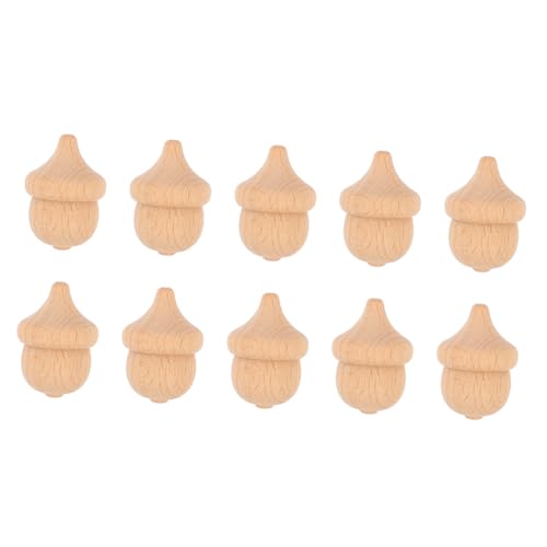HOMSFOU 10 Stück Teiliges Natürliche Unbehandelte Buchenholz Eicheln zum Bemalen Originelles DIY Holzspielzeug für Handbemalte Bastelprojekte Glatte Oberfläche für Hand auge koordination HOMSFOU 10 Stück Teiliges Natürliche Unbehandelte Buchenholz Eicheln zum Bemalen Originelles DIY Holzspielzeug für Handbemalte Bastelprojekte Glatte Oberfläche für Hand auge koordination von HOMSFOU