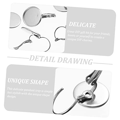 HOMSFOU 10 Stück Teiliges Ohrhaken mit Gemstone Basis Blanke Ohrhaken Tabletts für DIY Ohrringe Robustes Schmuckzubehör für Individuelles Basteln von HOMSFOU
