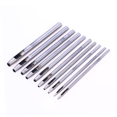 HOMSFOU 10 Stück Teiliges Rundloch Stanzwerkzeug Set Lochstanzer für Gürtel Uhrenarmbänder DIY Handwerk Zubehör Robust Langlebig Praktisch HOMSFOU 10 Stück Teiliges Rundloch Stanzwerkzeug Set Lochstanzer für Gürtel Uhrenarmbänder DIY Handwerk Zubehör Robust Langlebig Praktisch von HOMSFOU