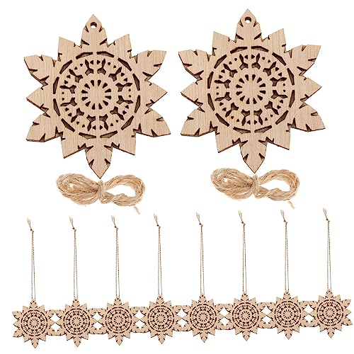 HOMSFOU 10 Stück Teiliges Schneeflocken Holzornamente aus Glattem Naturholz Blanke Bastel Holzscheiben für Weihnachtsdeko DIY Christbaumschmuck und Festliche Bastelprojekte HOMSFOU 10 Stück Teiliges Schneeflocken Holzornamente aus Glattem Naturholz Blanke Bastel Holzscheiben für Weihnachtsdeko DIY Christbaumschmuck und Festliche Bastelprojekte von HOMSFOU