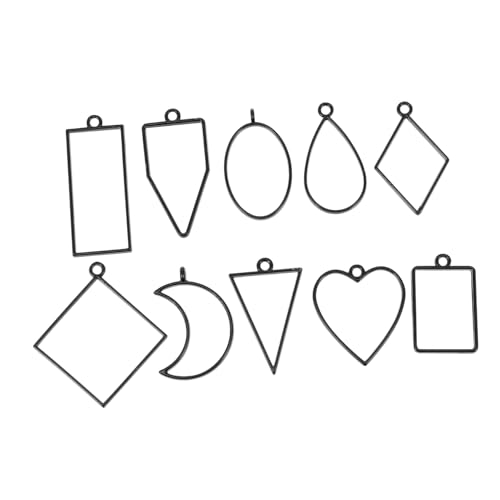 HOMSFOU 10 Stück Teiliges Set Geometrischer Metallrahmen Ohrringe Pendants für Diy Schmuckherstellung für Armbänder und Kreative für Besondere Anlässe von HOMSFOU