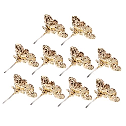HOMSFOU 10 Stück Teiliges Set Schmetterlings Ohrstecker Legierung Stylische Diy Ohrschmuck Zubehör für Partys und Alltag Charmante Ohrringe für Besondere Anlässe und Freizeit von HOMSFOU