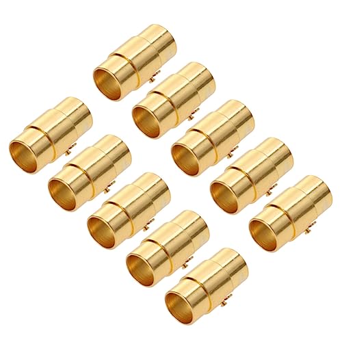 HOMSFOU 10 Stück Teiliges Starker Runder Magnetverschlüsse für Lederarmbänder und Diy Zubehör Imitationsgold Durchmesser für Schmuckherstellung von HOMSFOU