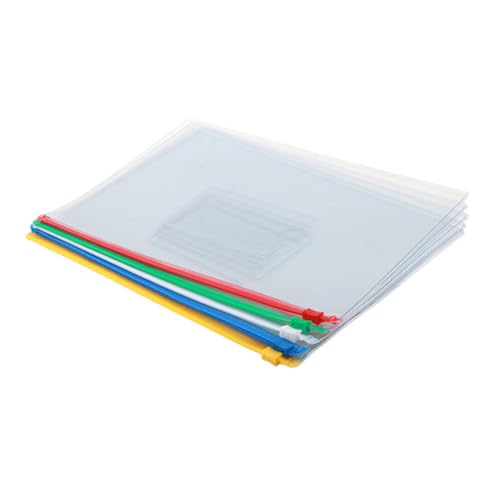 HOMSFOU 10 Stück Teiliges Transparente Reißverschluss dokumententaschen Farbige Wasserdichte und Wiederverwendbare Aktenbeutel für Schule und Büro Leichte Portable Sammelmappen in Rot HOMSFOU 10 Stück Teiliges Transparente Reißverschluss dokumententaschen Farbige Wasserdichte und Wiederverwendbare Aktenbeutel für Schule und Büro Leichte Portable Sammelmappen in Rot von HOMSFOU