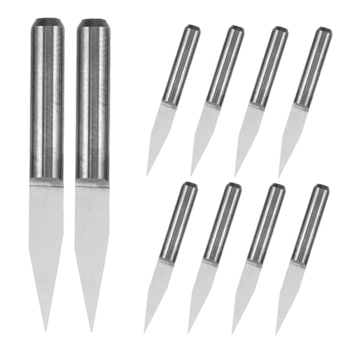 HOMSFOU 10 Stück Teiliges V-förmiges Gravur-fräser-set Schaft Flacher Fräser Cnc Router Zubehör für Präzises Holzschnitzen Modellbau Holzverarbeitung Gravur Bohrwerkzeuge in Silber HOMSFOU 10 Stück Teiliges V-förmiges Gravur-fräser-set Schaft Flacher Fräser Cnc Router Zubehör für Präzises Holzschnitzen Modellbau Holzverarbeitung Gravur Bohrwerkzeuge in Silber von HOMSFOU