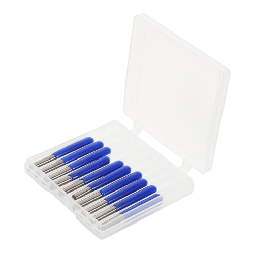 HOMSFOU 10 Stück Teiliges V-nut Fräserset aus Wolframstahl Präzise Flache Spitze Verschleiß Hitzebeständige Cnc-gravierwerkzeuge für DIY Holzschnitzerei und Kunststoff Kompatibel mit von HOMSFOU