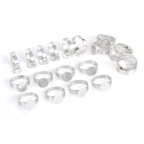 HOMSFOU 10 Stück Teiliges Verstellbare Ringrohlinge Silberplattiertem Nickelfreiem Weiß K Runde Lünette Umweltfreundliche Schmuckzubehör Basis für Diy Ringherstellung HOMSFOU 10 Stück Teiliges Verstellbare Ringrohlinge Silberplattiertem Nickelfreiem Weiß K Runde Lünette Umweltfreundliche Schmuckzubehör Basis für Diy Ringherstellung von HOMSFOU