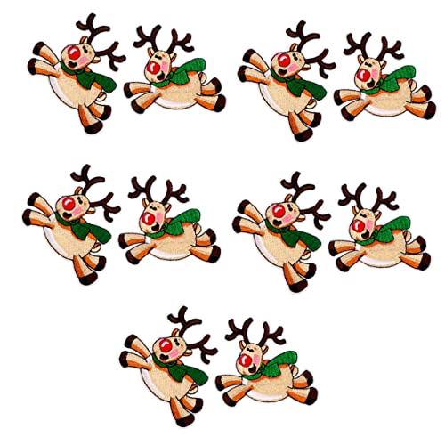 HOMSFOU 10 Stück Teiliges Weihnachtliche Aufnäher zum Aufbügeln Bestickte Patches Applikationen mit Einzigartigem Weihnachtsmotiv Strapazierfähige Stoffflicken für Kleidung DIY Dekoration HOMSFOU 10 Stück Teiliges Weihnachtliche Aufnäher zum Aufbügeln Bestickte Patches Applikationen mit Einzigartigem Weihnachtsmotiv Strapazierfähige Stoffflicken für Kleidung DIY Dekoration von HOMSFOU