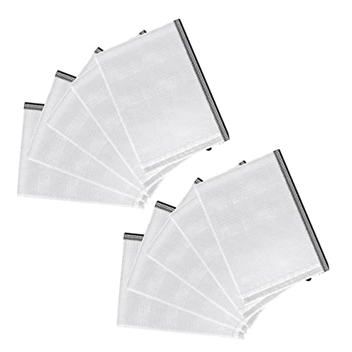 HOMSFOU 10 Stück Teiliges Zipper File Bags Transparente Reißfeste Dokumententaschen aus PVC mit Mesh Große Kapazität Wasserabweisend für Büro Schule Studium und Reise HOMSFOU 10 Stück Teiliges Zipper File Bags Transparente Reißfeste Dokumententaschen aus PVC mit Mesh Große Kapazität Wasserabweisend für Büro Schule Studium und Reise von HOMSFOU