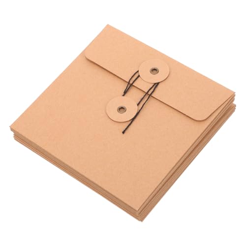 HOMSFOU 10 Stück Tüte Aus Kraftpapier Braune Cd-tasche Aus Papier Cd-verpackungsbeutel Briefumschläge Dvd-verpackungsbeutel Cd-aufbewahrungshalter Cd-mailer Cd-papiertüte Dvd-hüllen von HOMSFOU