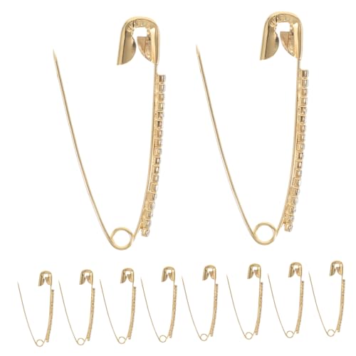 HOMSFOU 10 Stück U Förmige Strass Sicherheitsnadeln Funkelnde Broschen Clips für Cardigans Kleider Blusen Sicherer Halt Metallisch Modisches Schmuckzubehör für Damen HOMSFOU 10 Stück U Förmige Strass Sicherheitsnadeln Funkelnde Broschen Clips für Cardigans Kleider Blusen Sicherer Halt Metallisch Modisches Schmuckzubehör für Damen von HOMSFOU
