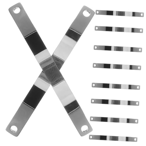 HOMSFOU 10 Stück Verbindungsstäbe für Schmuck Doppel Loch Stangen für Diy Ohrringe Armbänder Hochwertige Schmuckzubehörteile Rostfreiem Stahl von HOMSFOU