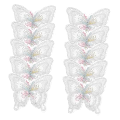 HOMSFOU 10 Stück Weiße Doppellagige Spitzen Schmetterling Applikationen zum Aufnähen Organza Patches für DIY Hochzeitskleider Kleidung Schuhe Hüte und Taschen Dekoration HOMSFOU 10 Stück Weiße Doppellagige Spitzen Schmetterling Applikationen zum Aufnähen Organza Patches für DIY Hochzeitskleider Kleidung Schuhe Hüte und Taschen Dekoration von HOMSFOU