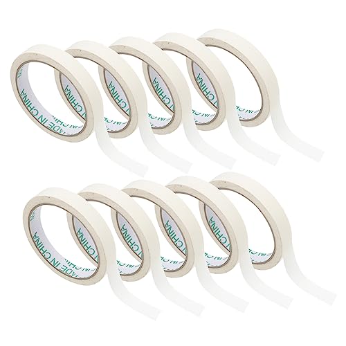 HOMSFOU 10 Stück Weißes Krepppapier Klebeband Abreißbares Malerkrepp für Fahrzeuglackierung und Heimwerkerprojekte für Präzise Abdeckungen und Einfaches Entfernen ohne Rückstände von HOMSFOU