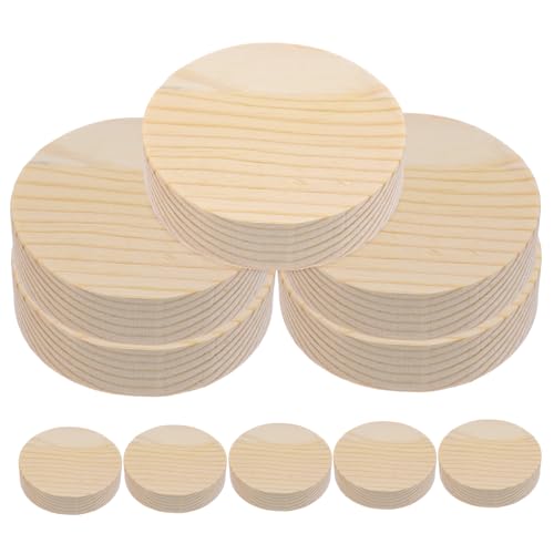 HOMSFOU 10 Stück handbemalte Naben bastelset basteln für hochzeitsdekoration holzpanele kreisförmig Tafelaufsätze DIY dekorative Accessoires Und Holzscheiben Holzspan Hölzern von HOMSFOU
