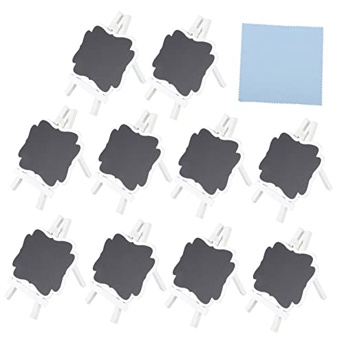 HOMSFOU 10 Stück kleine Tafelornamente Büfett Essen Tafelzeichen Message-Board-Schild Mini-Tafeln write board namenstag Holztafel Hochzeitszeichen Staffelei für Hochzeitsschild Buchsbaum von HOMSFOU