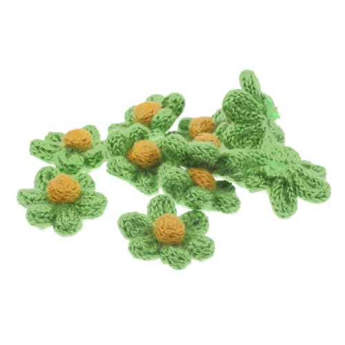 HOMSFOU 10 Stück kleiner Blumenbeet bunt Flecken Rosen Verzierungen Stickerei Applikation nähen Kleiderdekore DIY-Aufnäher zum Aufnähen DIY -Kleidungsstück dekorative Nähflicken Garn Green von HOMSFOU