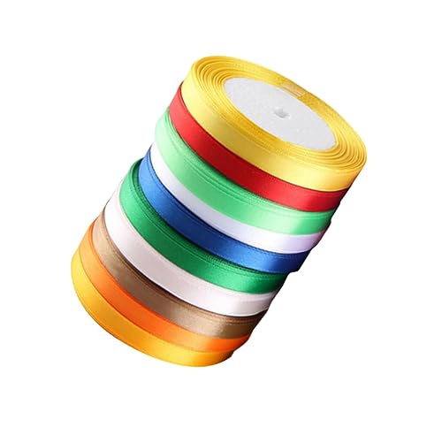HOMSFOU 10 Stück verpackung Band wickeln Quastenband Chiffon Satinband Geburtstagsband dünnes Band Geschenkband zum Geburtstag Bänder für Handwerk Kuchenband Zufällige Farbe von HOMSFOU