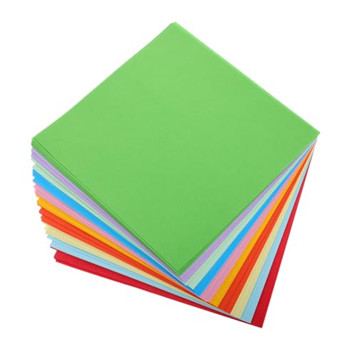 HOMSFOU 100 Blatt Farbiges Papier Origami sortierter Karton Tonpapier, verschiedene Farben, lose farbiges Baupapier Übungspapier doppelseitig farbig Kartonpapier von HOMSFOU
