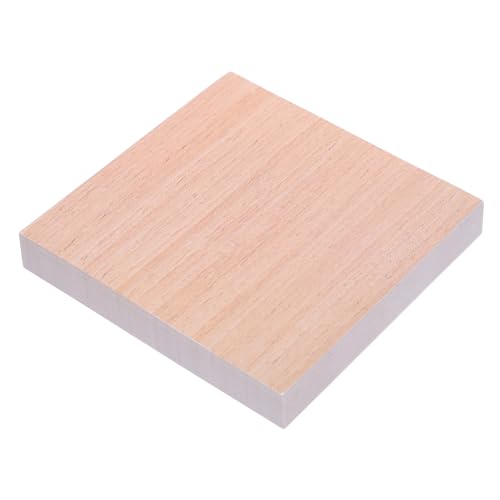HOMSFOU 100 Blatt Holzmaserung Haftnotizen Selbstklebend Notizblock Memo Pads für Büro Schule Zuhause Zusammenarbeit Langlebig Großvolumig von HOMSFOU