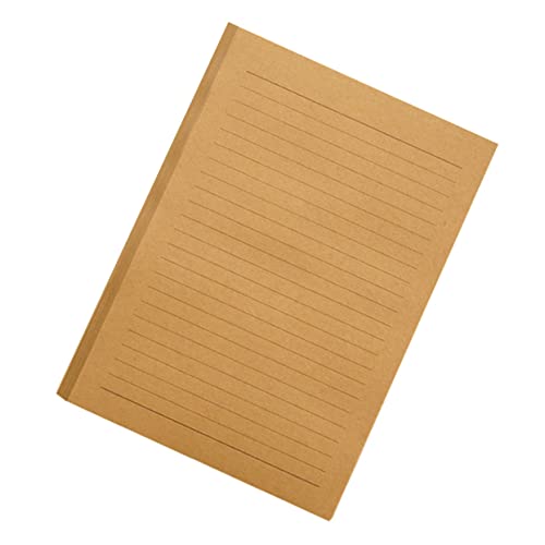 HOMSFOU 100 Blatt Retro Briefpapier Liniert Vintage Schreibpapier Tiefem Khaki für Notizen Briefe Gedichte für Bürobedarf von HOMSFOU