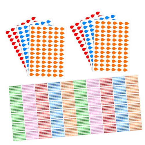 HOMSFOU 100 Blatt Wasser-tropfen Index-aufkleber Beschreibbare Haftetiketten in Rot Grün Blau Orange Rosa Je Dekorative Vielseitige Planer-sticker für Notizen Scrapbooking Diy-organisation von HOMSFOU
