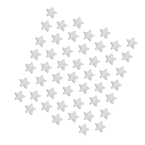 HOMSFOU 100 Stk. Diy Holzscheiben Fünf Punkte Stern Holzperlen mit Loch für Basteln Lernspielzeug Schulmathematik Zubehör Jungen Mädchen Silber von HOMSFOU