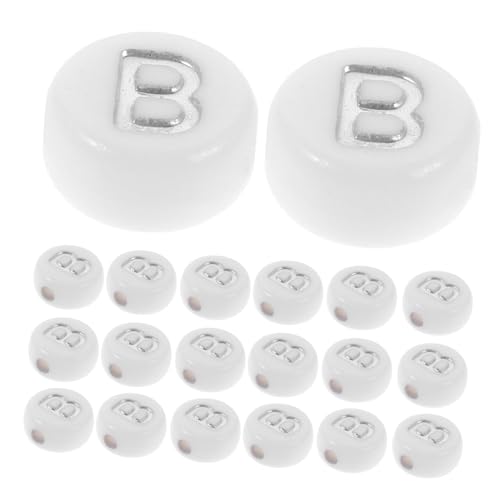 HOMSFOU 100 Stück Acryl Alphabet Perlen Perlen Zur Schmuckherstellung Runde Buchstabenperlen Für Halsketten HOMSFOU 100 Stück Acryl Alphabet Perlen Perlen Zur Schmuckherstellung Runde Buchstabenperlen Für Halsketten von HOMSFOU
