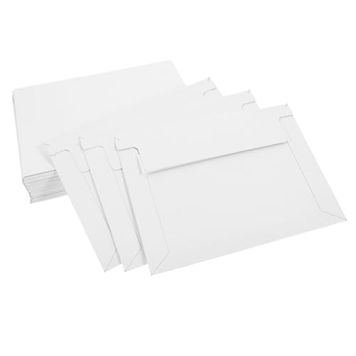 HOMSFOU 100 Stück Aktenhalter selbstklebende Umschläge Versandumschläge Versandtaschen aus Pappe Hochzeits-Umschlagsiegel Versandkartons Polybeutel für den Versand Papier Hellgrau von HOMSFOU