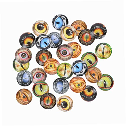 HOMSFOU 100 Stück Animal Eye Accessoires Kühlschrank-Patch Aufnäher mit Tieraugenmuster Glaspatch-Verzierung DIY-Patch- tierische Augenverzierung DIY schmuck versorgung k5 Glas von HOMSFOU