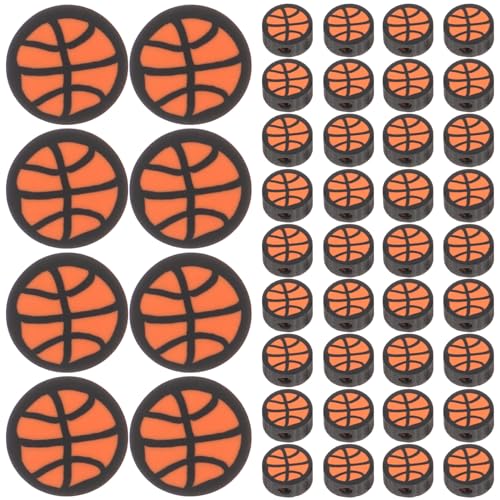 HOMSFOU 100 Stück Basketball Perlen Diy Bastelperlen Polymer für Armbänder und Schmuckherstellung für Kreative Bastelprojekte und von HOMSFOU