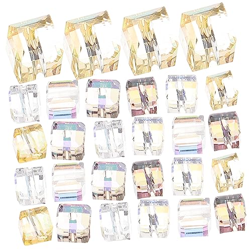 HOMSFOU 100 Stück Cube Glasperlen für Diy Schmuckherstellung Quadratische Kristallperlen Klare Spacerperlen Bastelmaterialien für Armbänder und Mischfarben HOMSFOU 100 Stück Cube Glasperlen für Diy Schmuckherstellung Quadratische Kristallperlen Klare Spacerperlen Bastelmaterialien für Armbänder und Mischfarben von HOMSFOU