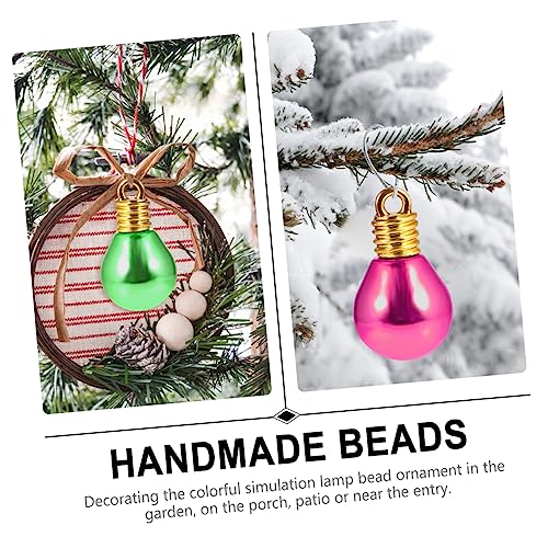 HOMSFOU 100 Stück DIY Lampenperlen mit Großem Loch Langlebige Schmuck und Weihnachtsdekoration Vielseitig für Handgemachte Armbänder Halsketten und Festliche Bastelprojekte von HOMSFOU