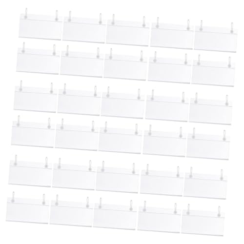 HOMSFOU 100 Stück Draht-regal-etikettenhalter Wiederverwendbare Transparente Preisschild-clips für Einzelhandel Supermarkt und Lager Einfach zu Befestigende Schildhalter für Klare Sicht von HOMSFOU