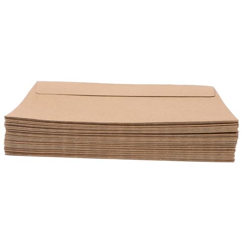 HOMSFOU 100 Stück Einladungsumschlag Multipack klein Abendessen lustig Mini Chinesische rote Umschläge Kartenumschläge umhüllen Umschläge für Einladungen Kartenumschlag Papier Hellbraun von HOMSFOU