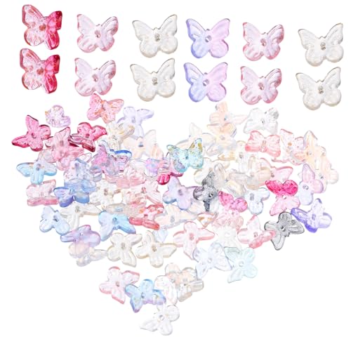 HOMSFOU 100 Stück Glasperlen Schmetterlinge für Diy Schmuckherstellung Bastelperlen für Armbänder und Ohrringe Langlebige und Vielseitige Schmuckzubehörteile Bunten Designs HOMSFOU 100 Stück Glasperlen Schmetterlinge für Diy Schmuckherstellung Bastelperlen für Armbänder und Ohrringe Langlebige und Vielseitige Schmuckzubehörteile Bunten Designs von HOMSFOU