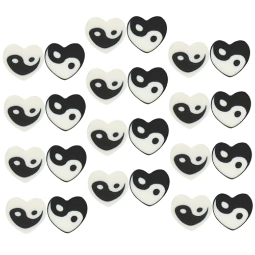 HOMSFOU 100 Stück Herzform Polymer Tonperlen mit Tai Chi Muster Diy Schmuckperlen für Armbänder und Bastelprojekte Weiße Schwarze HOMSFOU 100 Stück Herzform Polymer Tonperlen mit Tai Chi Muster Diy Schmuckperlen für Armbänder und Bastelprojekte Weiße Schwarze von HOMSFOU